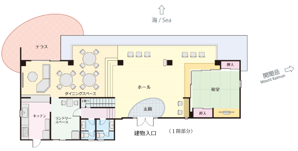 オーシャンビュー開聞岳間取図1F